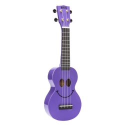 Mahalo Smiley Series Soprano Ukulele - Purple Med taske