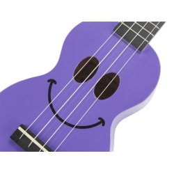 Mahalo Smiley Series Soprano Ukulele - Purple Med taske