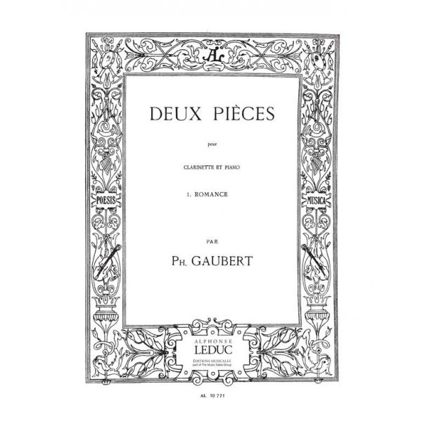 Philippe Gaubert: 2 Pi&egrave;ces No.1: Romance (Clarinet & Piano)