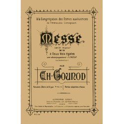 Gounod Charles Messe No 4 Bl425 2 Voices/Organ Performance Scores