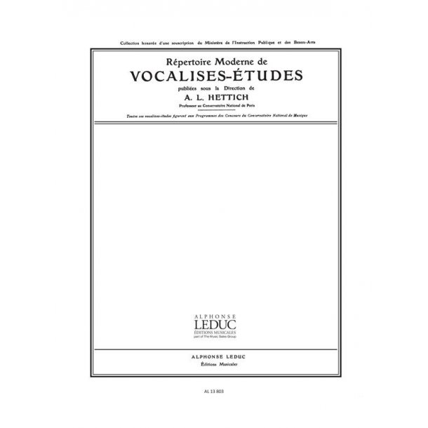 Pierre Onfroy de Br&eacute;ville: Vocalise (high) (Voice & Piano)