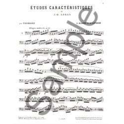 Jean Baptiste Arban: Etudes caract&eacute;ristiques (Trombone solo)