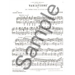 Carlos L&eacute;on Salz&eacute;do: Variations sur un Th&egrave;me dans le Style ancien, 3 Pi&egrave;ces (Harp solo)