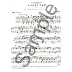 Carlos L&eacute;on Salz&eacute;do: Variations sur un Th&egrave;me dans le Style ancien, 3 Pi&egrave;ces (Harp solo)