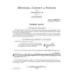 Guillaume Balay: M&eacute;thode compl&egrave;te Vol.1 (Trumpet solo)