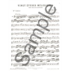 Louis Bl&eacute;mant: 20 Melodic Studies - Volume 2 (Saxophone)