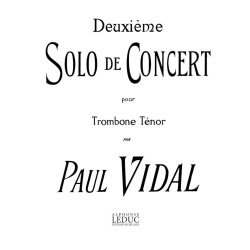 Vidal Deuxieme Solo De Concert Tenor Trombone In B Flat & Piano Book