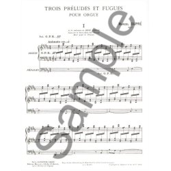 Marcel Dupr&eacute;: Trois Pr&eacute;ludes Et Fugues For Organ Op.7
