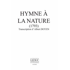 François-Joseph Gossec: Hymne à la Nature (Choral-Mixed accompanied)