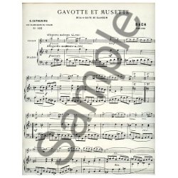 Johann Sebastian Bach: Gavotte et Musette (Classiques No.183) (Violin & Piano)