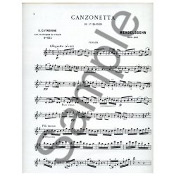 Felix Jacob Ludwig Mendelssohn Bartholdy: Canzonetta (Classiques No.234) (Violin & Piano)