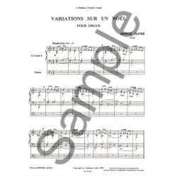 Marcel Dupr&eacute;: Variations Sur Un Vieux No&euml;l Op. 20 (Organ)