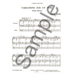 Marcel Dupr&eacute;: Variations Sur Un Vieux No&euml;l Op. 20 (Organ)