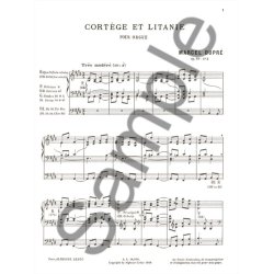 Marcel Dupr&eacute;: Cort&egrave;ge Et Litanie Pour Grand Orgue