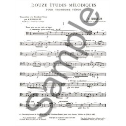 Henri Couillaud: 12 Etudes m&eacute;lodiques (Trombone solo)