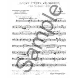 Henri Couillaud: 12 Etudes m&eacute;lodiques (Trombone solo)