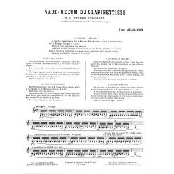 Paul Jeanjean: Vade-Mecum du Clarinettiste (Clarinet Solo)