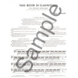 Paul Jeanjean: Vade-Mecum du Clarinettiste (Clarinet Solo)