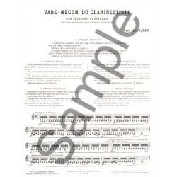 Paul Jeanjean: Vade-Mecum du Clarinettiste (Clarinet Solo)
