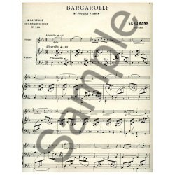 Robert Alexander Schumann: Barcarolle (Classiques No.255) (Violin & Piano)