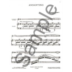 Florent Schmitt: Andantino Op.30 No.1 (Clarinet And Piano)