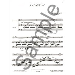 Florent Schmitt: Andantino Op.30 No.1 (Clarinet And Piano)