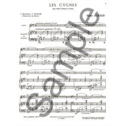 Henri Busser: Les Cygnes For Flute And Harp (Or Piano)
