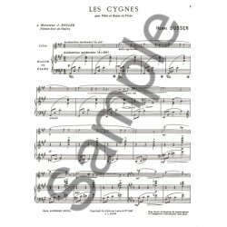 Henri Busser: Les Cygnes For Flute And Harp (Or Piano)