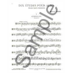 Maurice Vieux: 10 Etudes Pour Alto Sur Des Traits d'Orchestre (Viola)