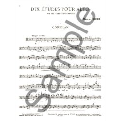 Maurice Vieux: 10 Etudes Pour Alto Sur Des Traits d'Orchestre (Viola)
