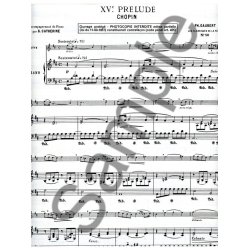 Fr&eacute;d&eacute;ric Fran&ccedil;ois Chopin: Pr&eacute;lude No.15, Op.28 in D flat major (Classiques No.10) (Flute & Piano)