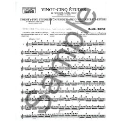 Marcel Mo&yuml;se: 25 Etudes de Virtuosit&eacute; d'apr&egrave;s Czerny (Flute solo)