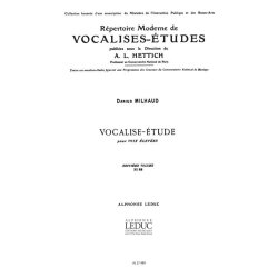 Darius Milhaud: Vocalise-Etude Op.105 (high) (Voice & Piano)