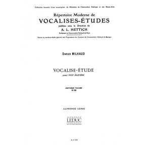 Darius Milhaud: Vocalise-Etude Op.105 (high) (Voice & Piano)