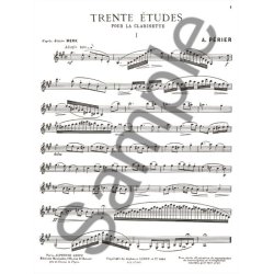 Auguste P&eacute;rier: 30 Etudes (Clarinet solo)