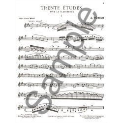 Auguste P&eacute;rier: 30 Etudes (Clarinet solo)