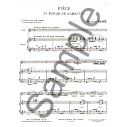 Maurice Ravel: Pi&egrave;ce en Forme de Haba&ntilde;era (Clarinet & Piano)