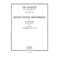 Henri B&uuml;sser: 12 Etudes m&eacute;lodiques (Saxophone solo)