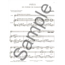 Maurice Ravel: Piece En Forme De Habanera (Soprano Saxophone)