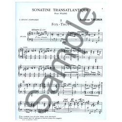 Tansman Sonatine Transatlantique Pf