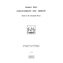 Jacques Ibert: Chanson du Rien (med) (Voice & Piano)