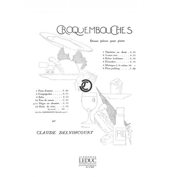 Claude Delvincourt: Croquembouches No.11: N&egrave;gre en chemise (Piano solo)