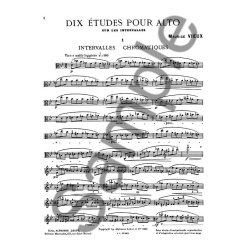 Maurice Vieux: 10 Etudes sur les Intervalles (Viola solo)