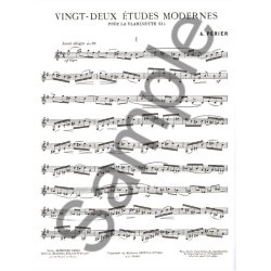 Auguste P&eacute;rier: 22 Etudes modernes (Clarinet solo)