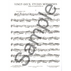 Auguste P&eacute;rier: 22 Etudes modernes (Clarinet solo)