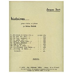 Jacques Ibert: Le Palais abandonn&eacute; (Violin & Piano)