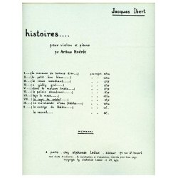 Jacques Ibert: La Cage de Cristal (Violin & Piano)