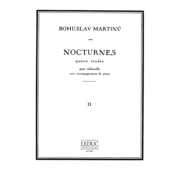 Bohuslav Martinu: 4 Nocturnes H189, No.2 (Cello & Piano)