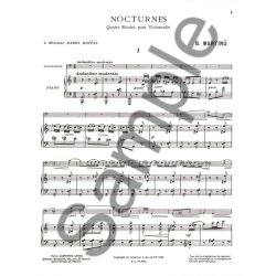 Bohuslav Martinu: 4 Nocturnes H189 (Cello & Piano)