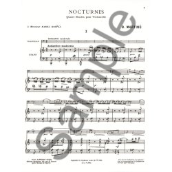 Bohuslav Martinu: 4 Nocturnes H189 (Cello & Piano)